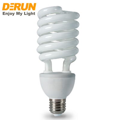 HS T4 E27 30W 45W 1700LM 2200LM HALF SPIRAL CFL PBT Materials energy saving lamps , CFL-SPIRAL