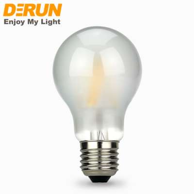 CE & ROHS certified! 60mm diameter A60 4W 6W 8W frosted, clear or soft white Glass Cover led filament bulb , FMT-A60